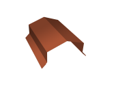 Парапетная крышка угольная 100мм 0,5 Velur X RAL 8004 терракота (2,5м) Центр Кровли