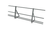Ограждение кровельное со снегозадержателем на фальц Optima 0,65х2м RAL 7005 Центр Кровли