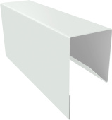 Планка П-образная заборная 17 Grand Line 0,5 ПЭ слим с пленкой RAL 9003 сигнальный белый (3м) Центр Кровли