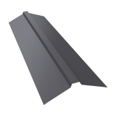 Планка конька прямоугольного 115х30х115 0,7 PE с пленкой RAL 7004 сигнальный серый (3м) Центр Кровли