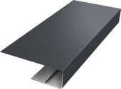 J-Профиль 12мм Grand Line 0,5 Полидэкстер RAL 7024 мокрый асфальт (3м) Центр Кровли