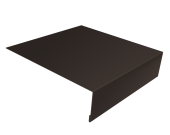 Планка лобовая/околооконная простая 190х50 0,45 PE-Double с пленкой RR 32 темно-коричневый (2м) Центр Кровли