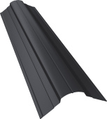 Планка конька фигурного 70x70 Grand Line 0,5 GreenCoat Pural БТ матовый RR 23 темно-серый (RAL 7024 мокрый асфальт) (3м) Центр Кровли