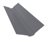 Планка ендовы верхней фигурной 100x100 0,45 Drap TX RAL 7004 сигнальный серый (2м) Центр Кровли
