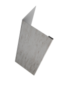 Нащельник (для калиток и ворот) 25х35 жалюзи Milan, Tokyo, Palermo 0,45 Print Elite Snow Wood TwinColor (L2,0) Центр Кровли