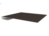 Планка завершающая 0,5 GreenCoat Pural BT с пленкой RR 32 темно-коричневый (RAL 8019 серо-коричневый) (3м) Центр Кровли