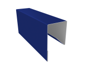 Планка П-образная заборная 17 0,45 PE с пленкой RAL 5002 ультрамариново-синий (3м) Центр Кровли