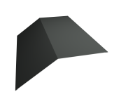 Планка конька плоского 190х190 0,45 PE с пленкой RAL 7005 мышино-серый (2м) Центр Кровли