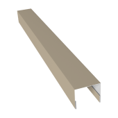 Планка П-образная заборная 24 0,5 Satin с пленкой RAL 1015 светлая слоновая кость (2,5м) Центр Кровли