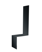 Планка примыкание боковое фальц Grand Line 0,5 Velur X RAL 7016 антрацитово-серый (3м) Центр Кровли