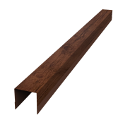 Планка вертикальная обратная для забора жалюзи Palermo 0,45 Print Premium Cherry Wood Fresh TwinColor (2м) Центр Кровли