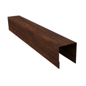 Планка боковая для забора из сайдинга (Блок-хаус new) 0,45 Print-Double Premium Cherry Wood Dark F (2,06м) Центр Кровли