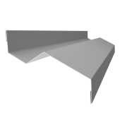 Планка примыкания внакладку 25х17х35х17 0,45 PE с пленкой RAL 9006 бело-алюминиевый (2м) Центр Кровли