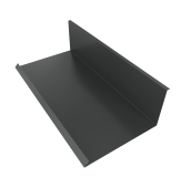 Планка примыкания нижняя к трубе 130х240 0,5 Velur X RAL 7016 антрацитово-серый (3м) Центр Кровли