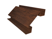 Планка угла внутреннего сложного Экобрус Grand Line 0,45 Print-Double Premium Cherry Wood Dark F (3м) Центр Кровли