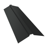 Планка конька прямоугольного 115х30х115 0,5 Satin с пленкой RAL 7016 антрацитово-серый (2м) Центр Кровли