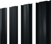 Штакетник М-образный B с прямым резом Grand Line 0,45 PE RAL 7016 антрацитово-серый Центр Кровли