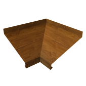 Угол отлива внутренний 100 0,45 Print Elite с пленкой Golden Wood TwinColor Центр Кровли