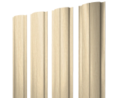 Штакетник Полукруглый Slim с прямым резом 0,45 Print Elite Milky Wood TwinColor Центр Кровли