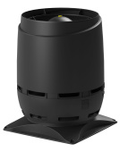 Выход вентиляционный Vilpe Flow 200S с основанием 400x400 черный Центр Кровли
