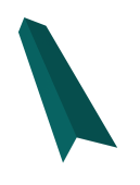 Планка на коньковый аэратор 30х20 Фартук S8 0,45 PE с пленкой RAL 5021 водная синь (2м) Центр Кровли