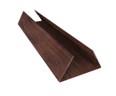 Планка стыковочная составная нижняя 0,45 Print-Double Premium Cherry Wood Fresh (2м) Центр Кровли