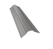 Планка конька фигурного 70x70 0,45 PE с пленкой RAL 9006 бело-алюминиевый (2м) Центр Кровли