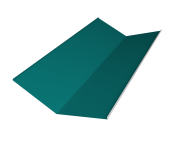 Планка ендовы нижней 300х300 0,45 PE с пленкой RAL 5021 водная синь (2м) Центр Кровли