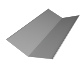 Планка ендовы нижней 300х300 0,5 Satin с пленкой RAL 9006 бело-алюминиевый (3м) Центр Кровли