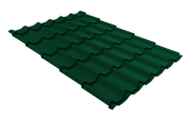 Металлочерепица Классик ("Classic") v01 0,5 Satin RAL 6005 зеленый мох Центр Кровли