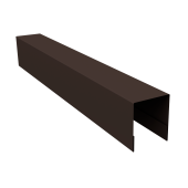 Планка боковая для забора из сайдинга (Квадро брус, Вертикаль) 0,5 Atlas X RR 32 темно-коричневый (2м) Центр Кровли