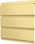 Софит металлический Классик Grand Line центральная перфорация 0,4 PE с пленкой RAL 1014 слоновая кость Центр Кровли