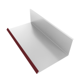 Планка примыкания нижняя к трубе 130х240 0,5 Satin Matt RAL 3005 красное вино (3м) Центр Кровли
