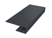 J-Профиль 12мм 0,5 Velur X RAL 7024 мокрый асфальт (2м) Центр Кровли