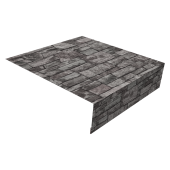 Планка околооконная простая 200х50 0,45 Print Elite King Stone TwinColor (3м) Центр Кровли
