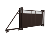 Ворота откатные Estet Plus 2,0х4,5 RAL RR 32/1013 Центр Кровли