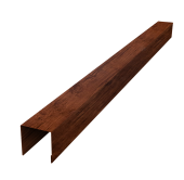 Планка вертикальная лицевая для забора жалюзи Palermo 0,45 Print-Double Premium Cherry Wood Fresh (1,8м) Центр Кровли