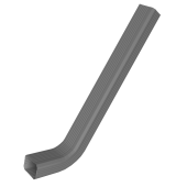 Труба гофрированная Vortex Lite 76х102х1000мм с коленом PE RAL 7004 сигнальный серый Центр Кровли