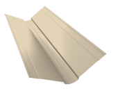 Планка ендовы верхней фигурной 150x150 0,5 Satin с пленкой RAL 1015 светлая слоновая кость (3м) Центр Кровли