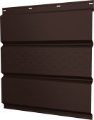 Софит металлический Классик Grand Line центральная перфорация 0,4 PE-Double с пленкой RAL 8017 шоколад Центр Кровли