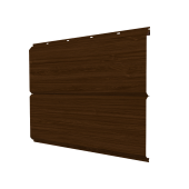 Софит ЭкоБрус new без перфорации 0,45 Print Elite Choco Wood TwinColor Центр Кровли