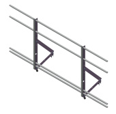 Ограждение кровельное со снегозадерж. Optima 0,9х2м RAL8017 Центр Кровли