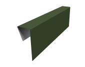 Планка приемная оконная фибросайдинга 0,5 Satin Matt TX RAL 6020 хромовая зелень (3м) Центр Кровли