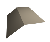 Планка конька плоского 190х190 0,5 Satin с пленкой RAL 1015 светлая слоновая кость (3м) Центр Кровли
