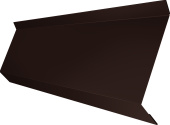 Планка примыкания в штробу 60 Grand Line 0,5 Полидэкстер TwinColor RAL 8017 шоколад (2м) Центр Кровли
