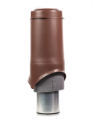 Выход вентиляции Krovent Pipe-VT 125 изолированный коричневый Центр Кровли