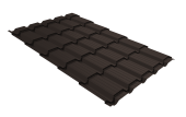 Металлочерепица "Квадро профи" ("Quadro Profi") v02 0,5 Satin Matt RR 32 темно-коричневый Центр Кровли