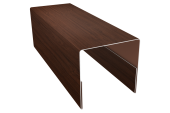 Планка П-образная заборная 20 0,45 Print Elite Choco Wood TwinColor (3м) Центр Кровли