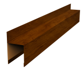 Планка опорная составная внешняя для забора жалюзи Palermo 0,45 Print Premium Golden Wood Intense FTC (2м) Центр Кровли