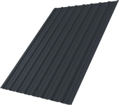 Профнастил С10A Grand Line 0,5 GreenCoat Pural БТ матовый RR 23 темно-серый (RAL 7024 мокрый асфальт) Центр Кровли